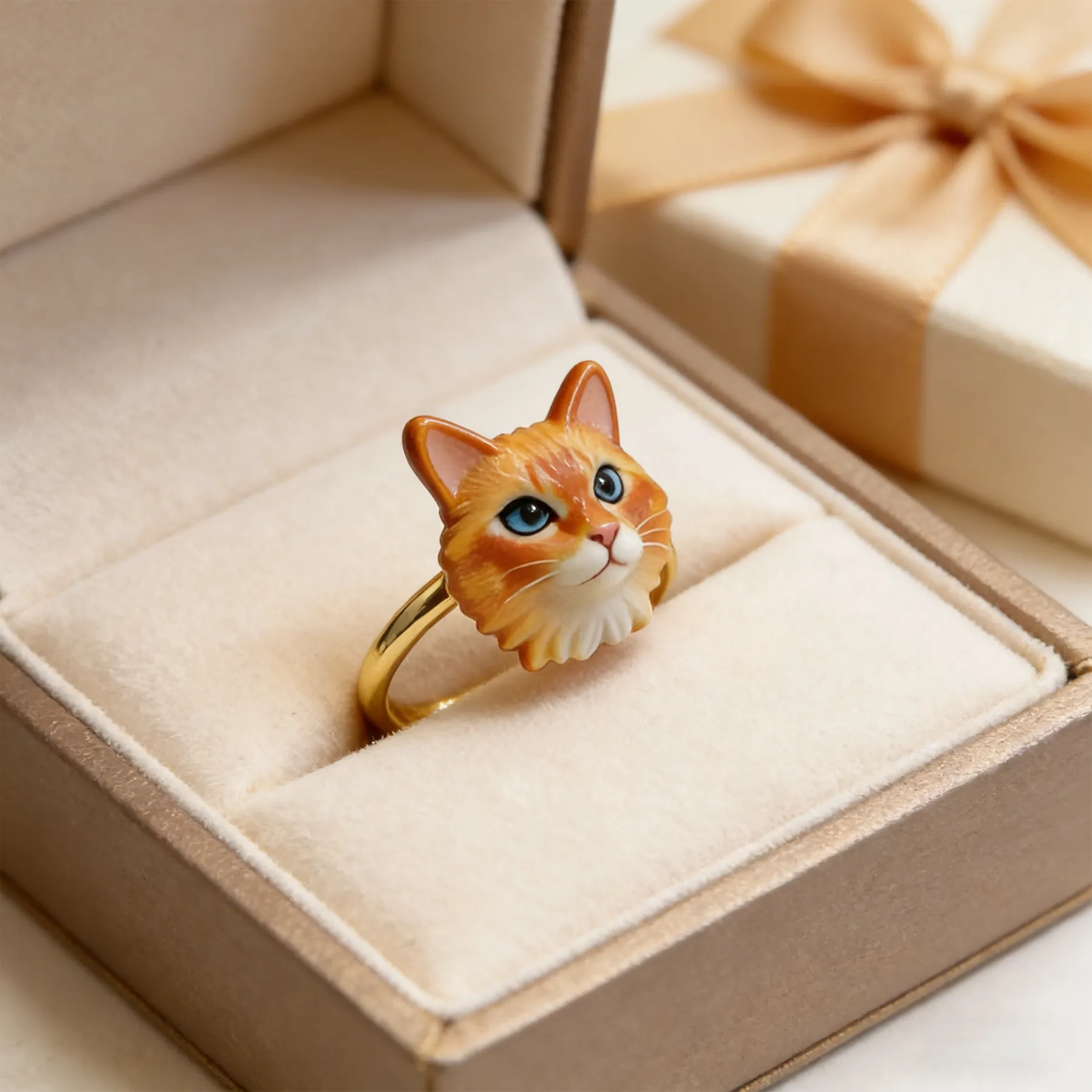 Personalized 3D Dog Cat Pet Photo Ring