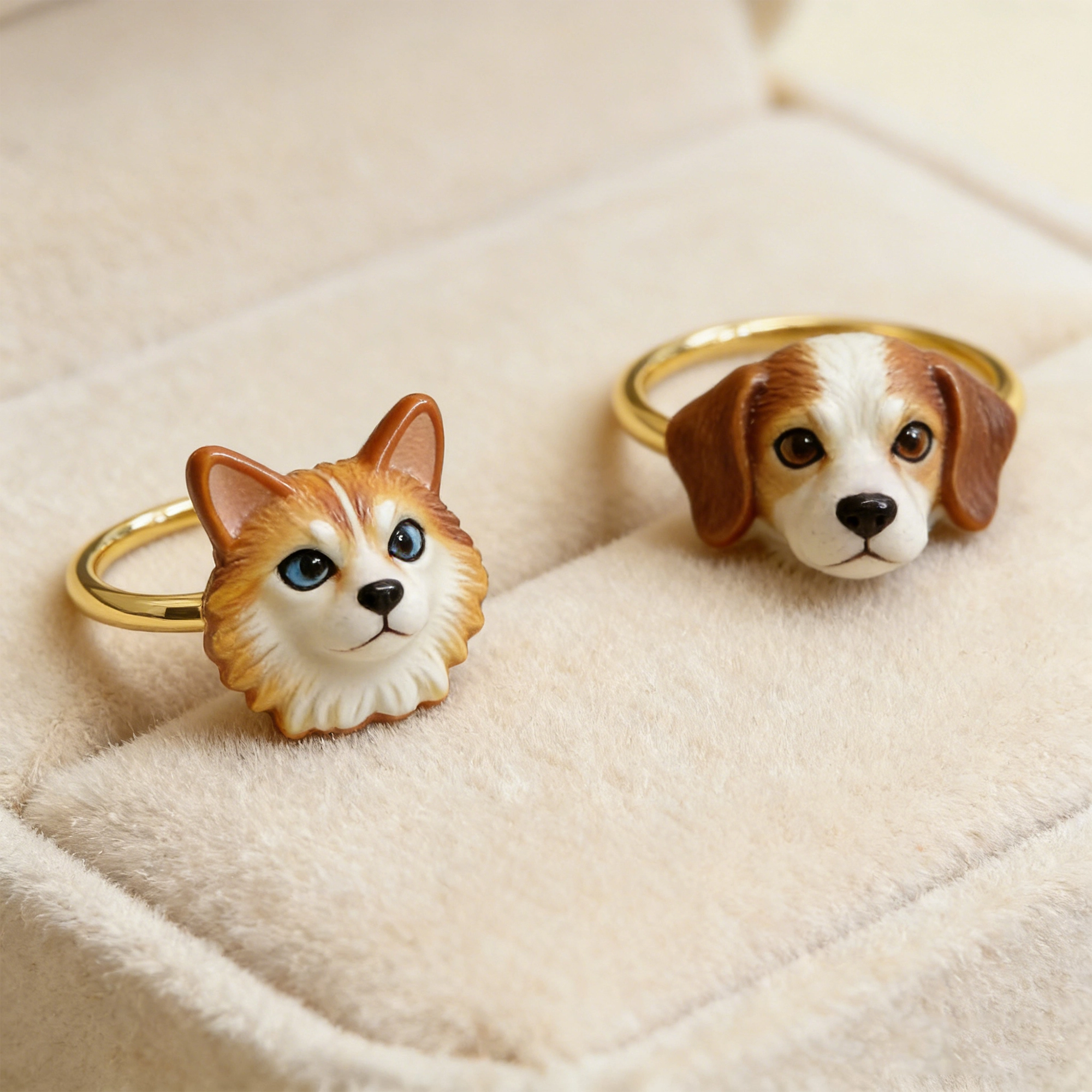 Personalized 3D Dog Cat Pet Photo Ring