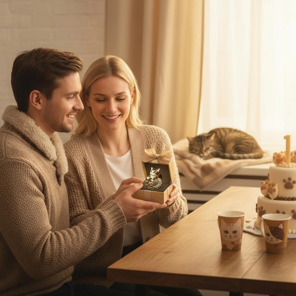 Custom 3D Handmade Ceramic Dog Cat Pet Full Body Ring