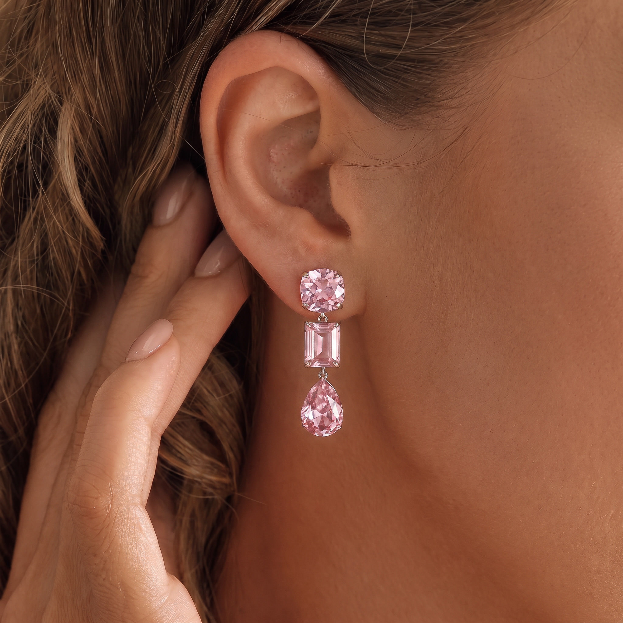 Teardrop Zircon Earrings
