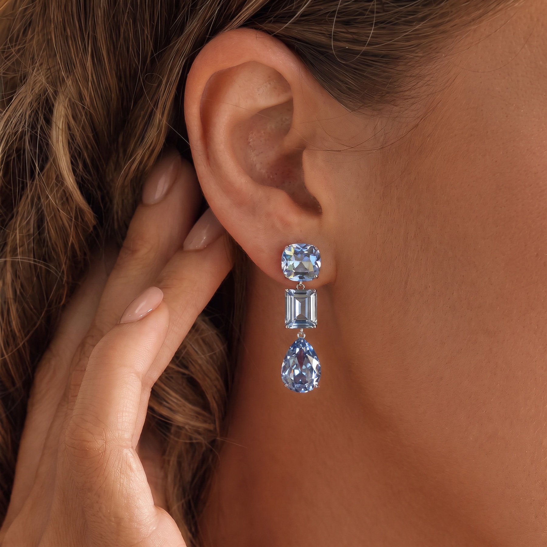 Teardrop Zircon Earrings