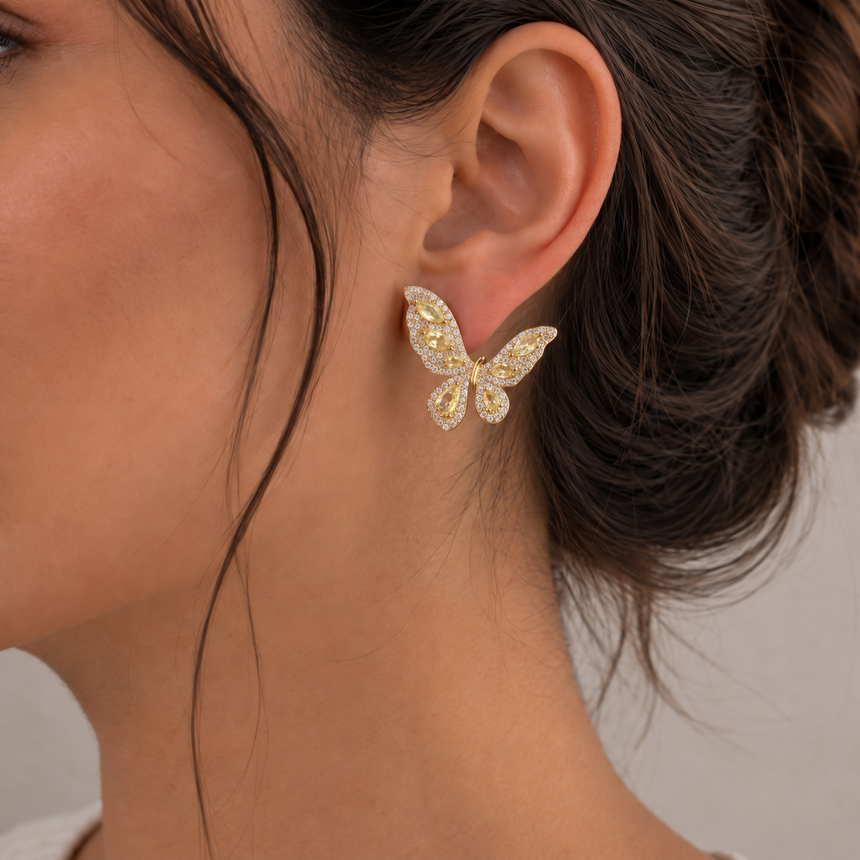 Flying Butterfly Stud Earrings