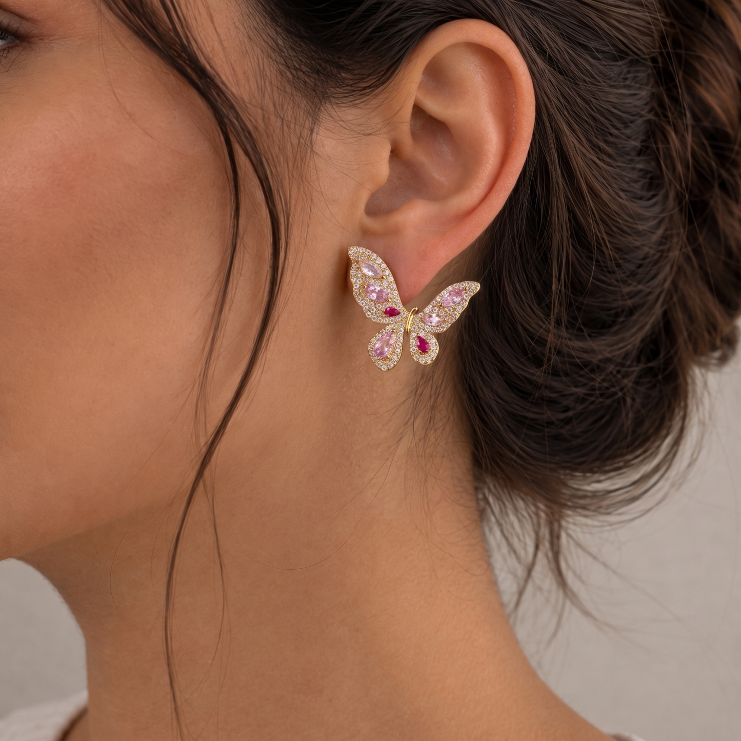 Flying Butterfly Stud Earrings