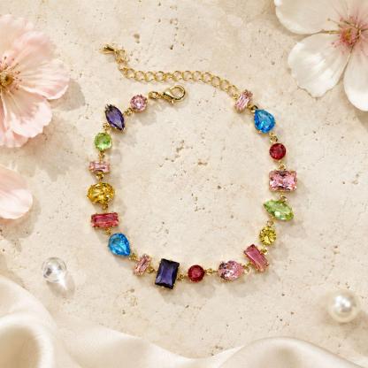Multicolor Irregular Zircon Bracelet