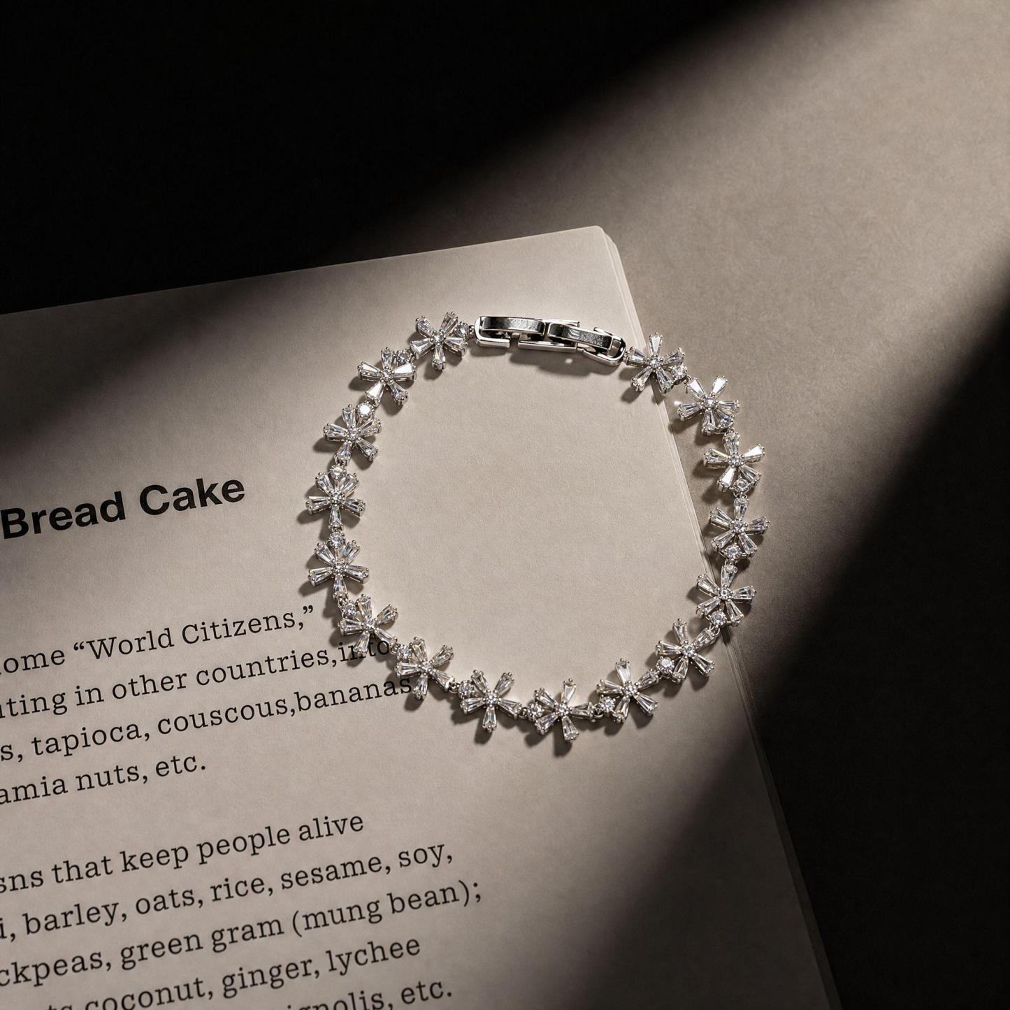 Floral Zircon Bracelet