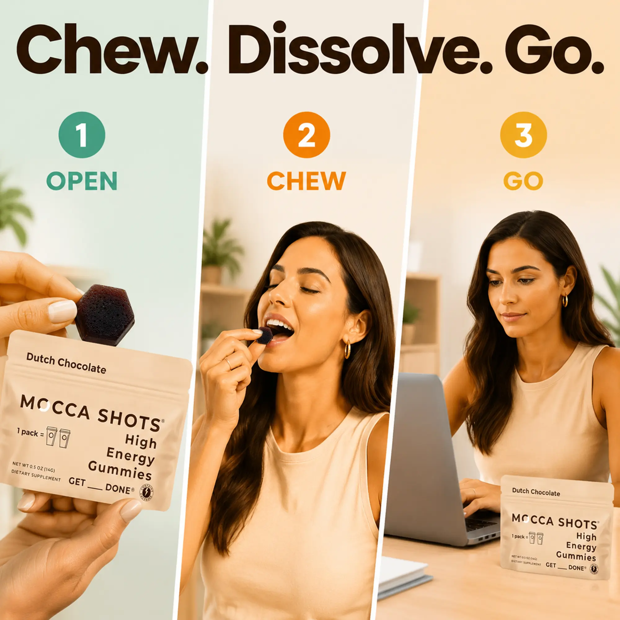 Mocca Shots Caffeine Gummies – 12-Pack