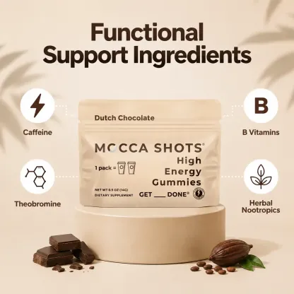 Mocca Shots Caffeine Gummies – 12-Pack