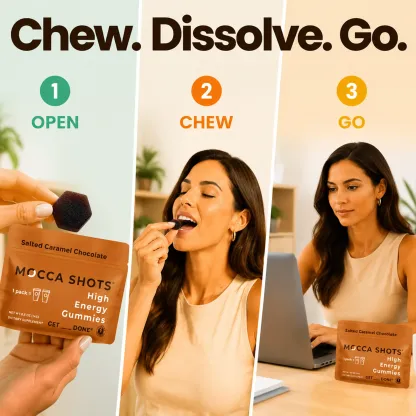 Mocca Shots Caffeine Gummies – 12-Pack