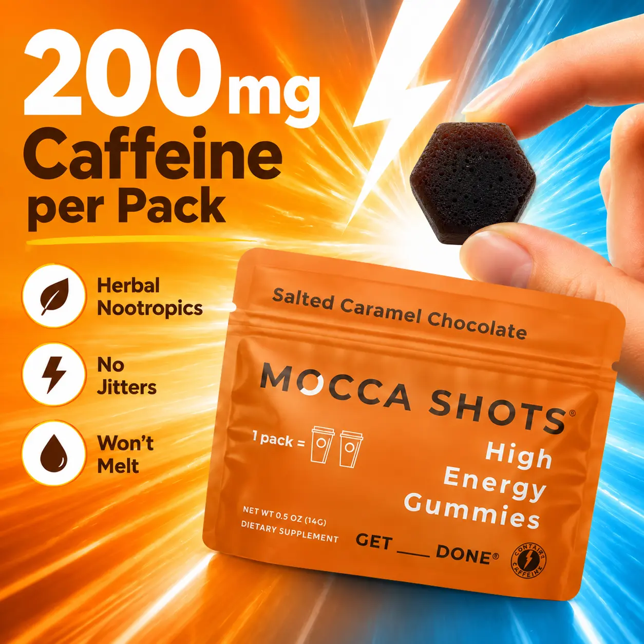 Mocca Shots Caffeine Gummies – 12-Pack