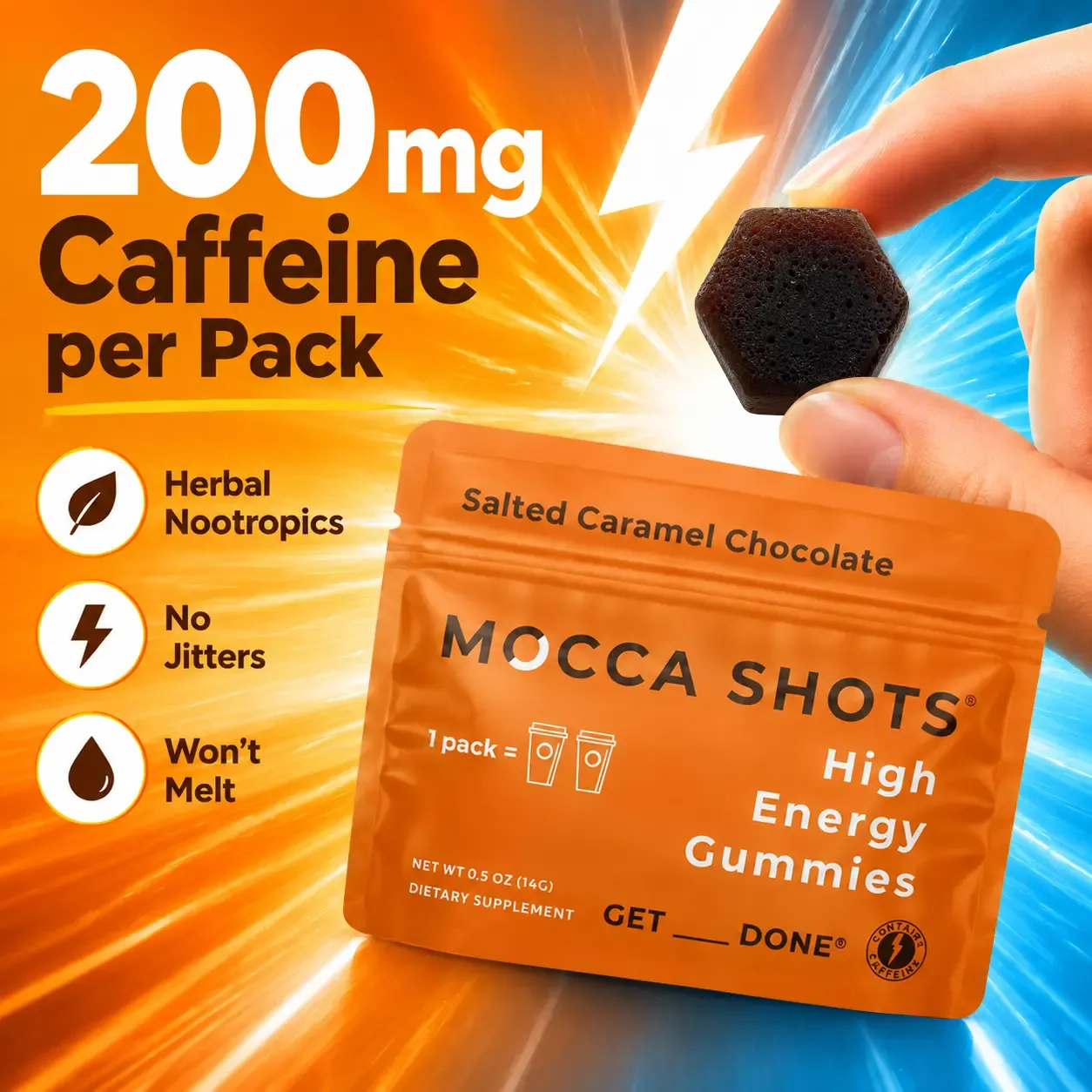 Mocca Shots Caffeine Gummies – 12-Pack