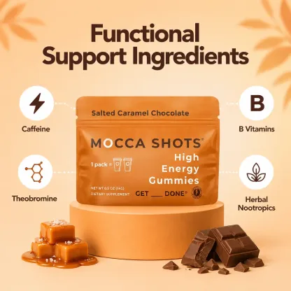 Mocca Shots Caffeine Gummies – 12-Pack