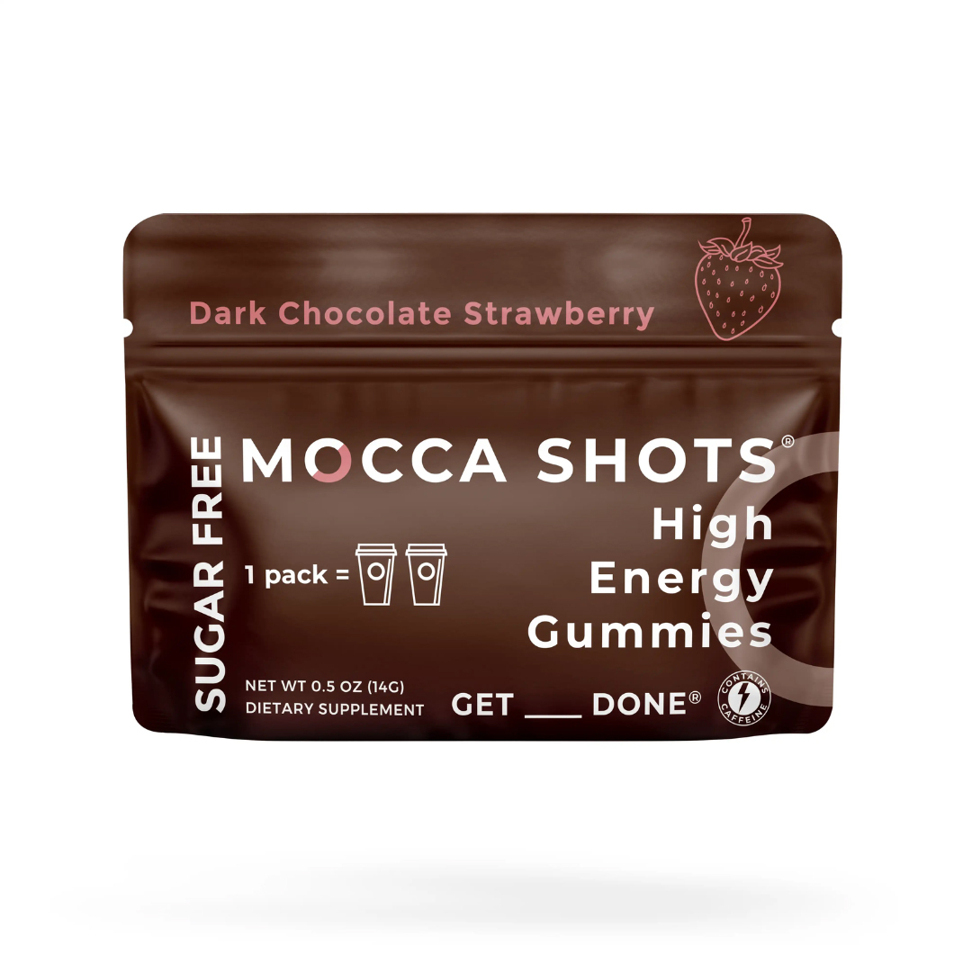 Sugar Free Strawberry Energy Gummies & Mocca Shots – 12 Packs