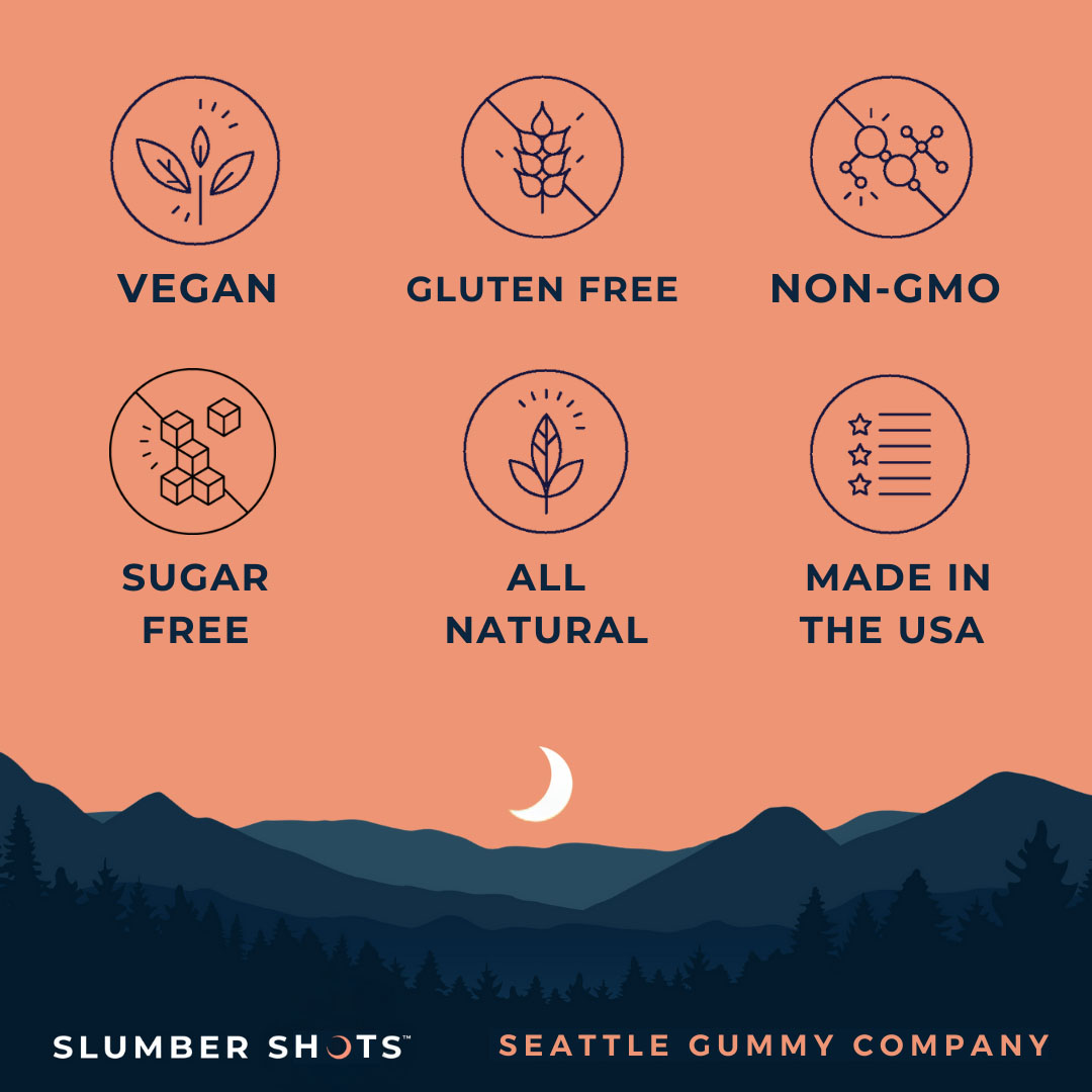 Slumber Shots® Melatonin-Free Sleep Aid Gummies – Sugar-Free, Bedtime Support