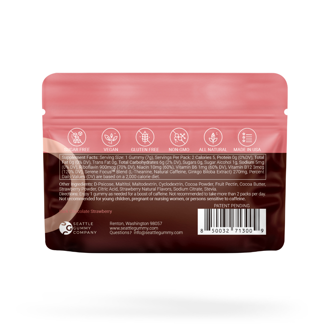 Sugar Free Strawberry Energy Gummies & Mocca Shots – 12 Packs