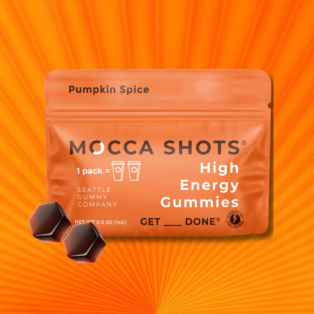 Mocca Shots Caffeine Gummies – Pumpkin Spice - 12-Pack