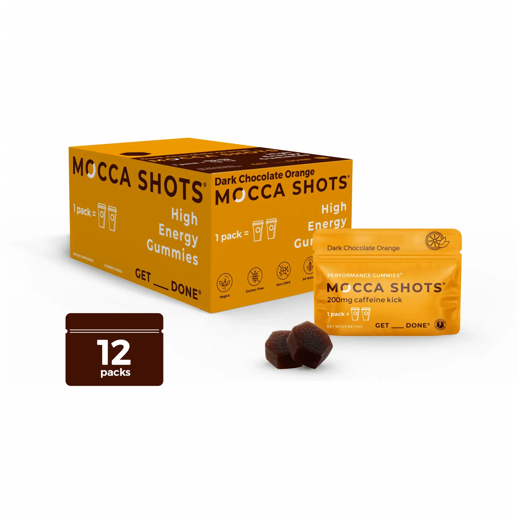 Mocca Shots Caffeine Gummies – 12-Pack