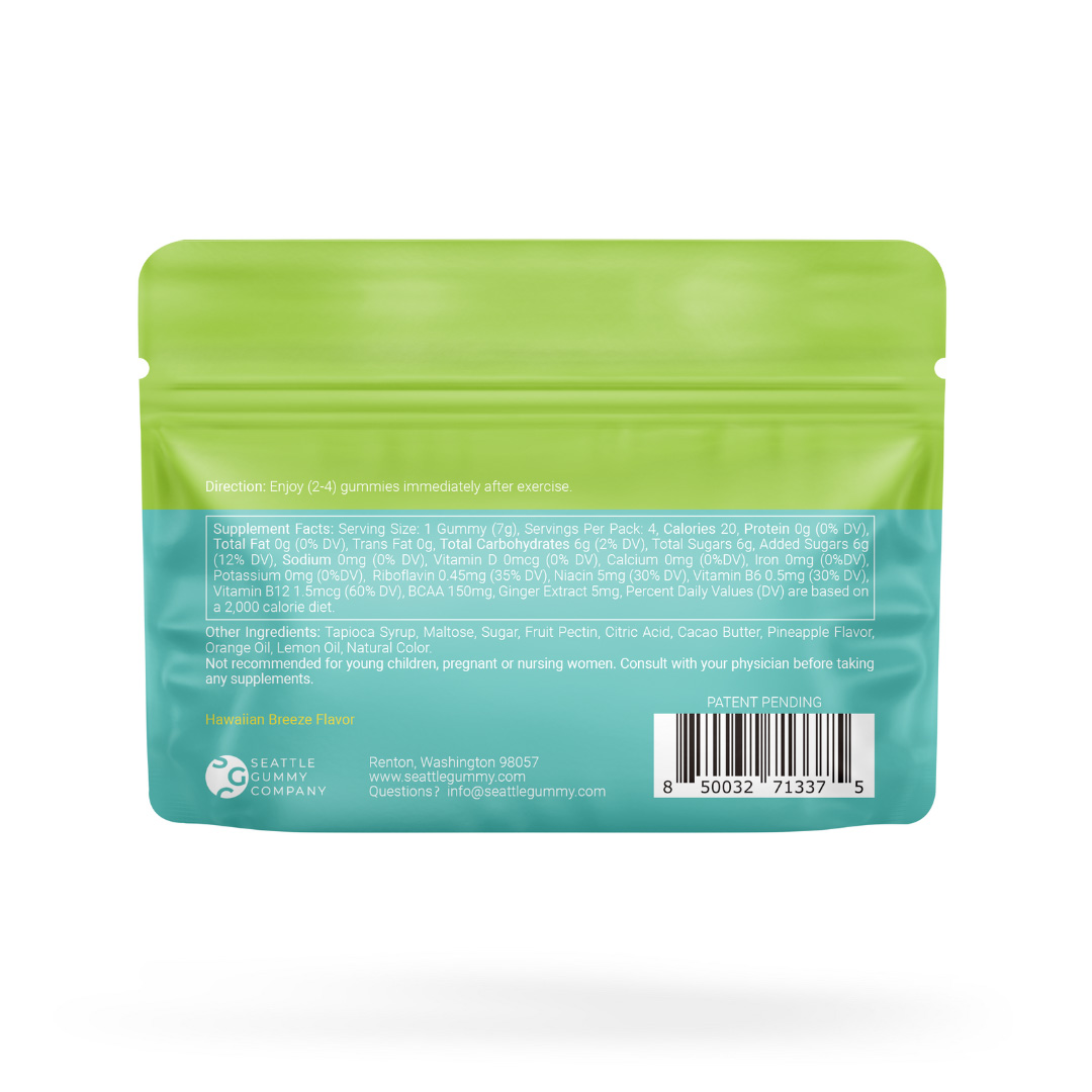 Recover Apple Ginger Post-Workout Supplement Gummies - 12 Pack