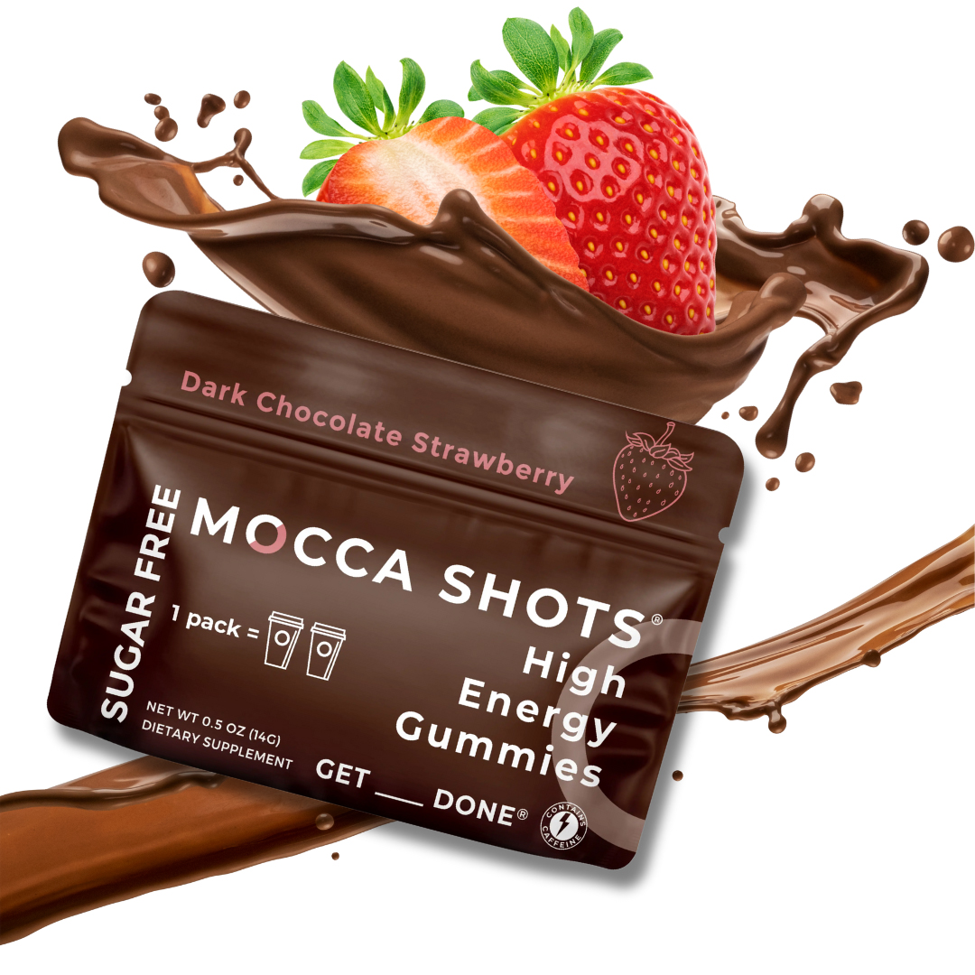 Sugar Free Strawberry Energy Gummies & Mocca Shots – 12 Packs