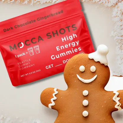 Mocca Shots Caffeine Gummies – Gingerbread - 12-Pack