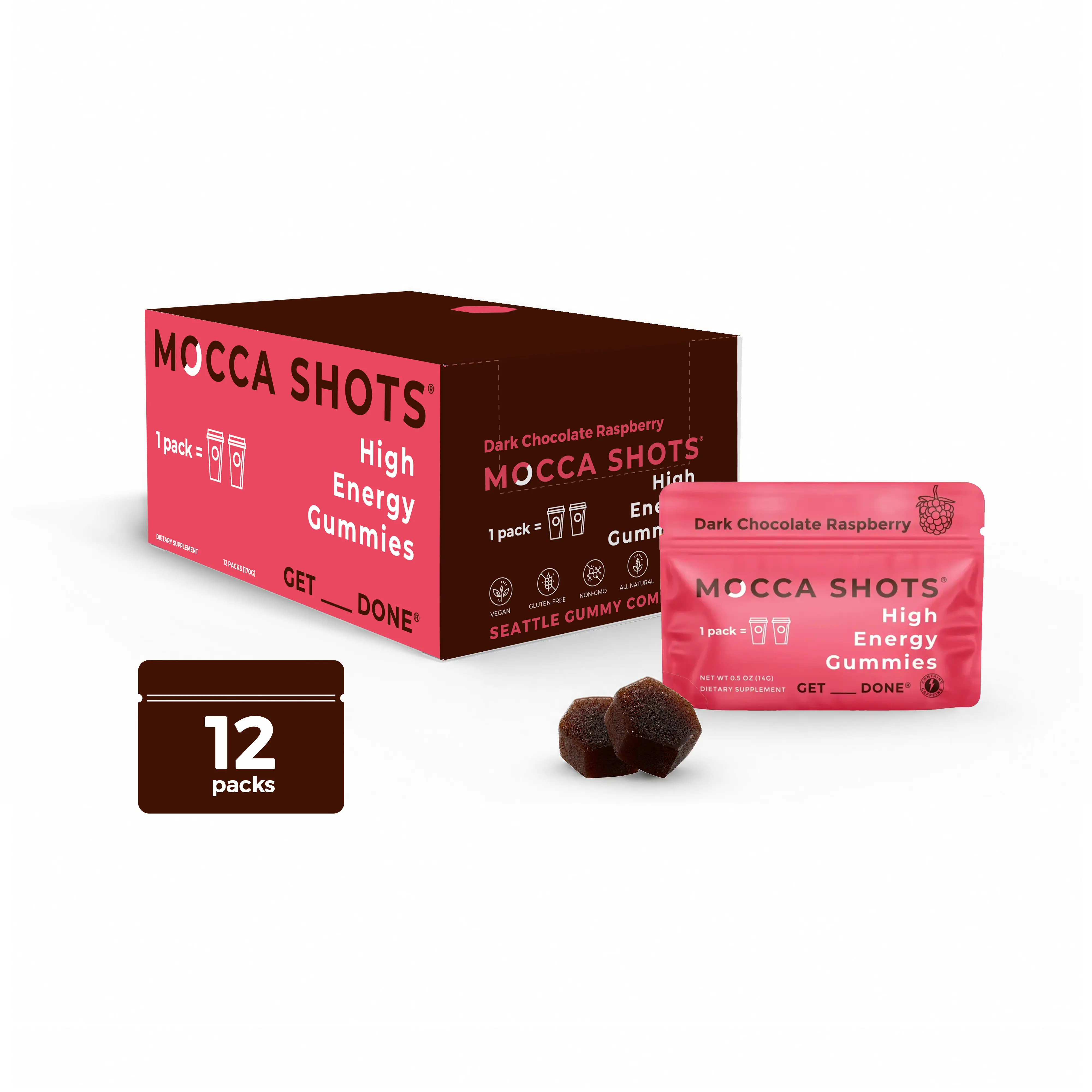 Mocca Shots Caffeine Gummies – 12-Pack