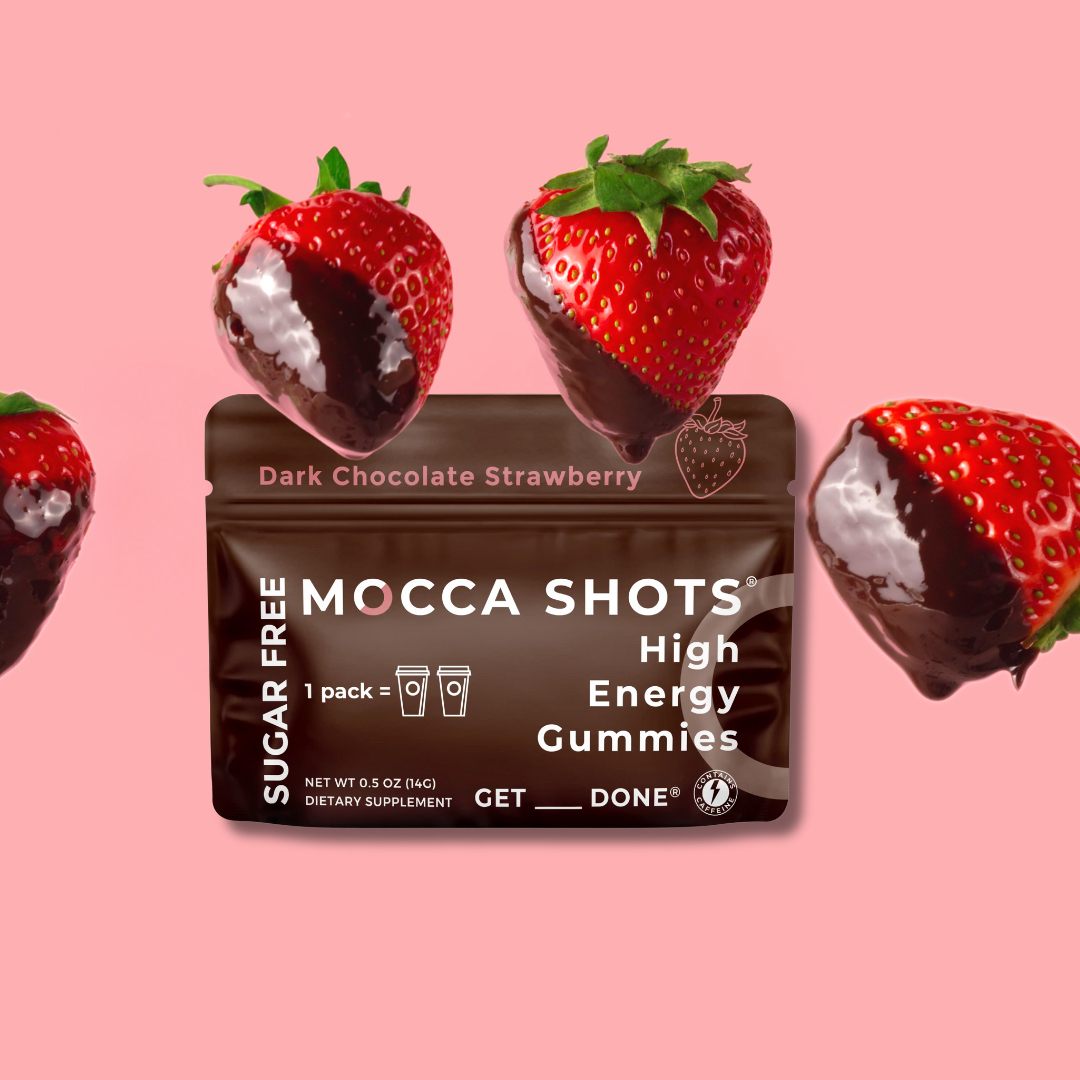 Sugar Free Strawberry Energy Gummies & Mocca Shots – 12 Packs