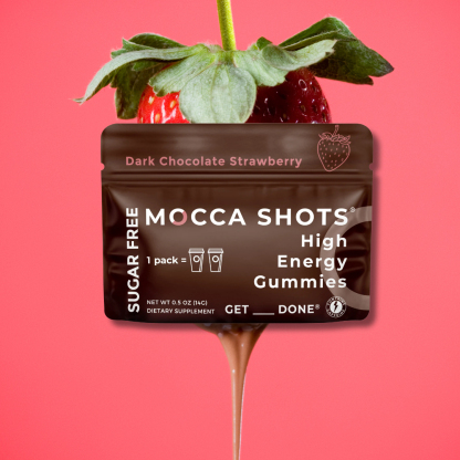 Sugar Free Strawberry Energy Gummies & Mocca Shots – 12 Packs