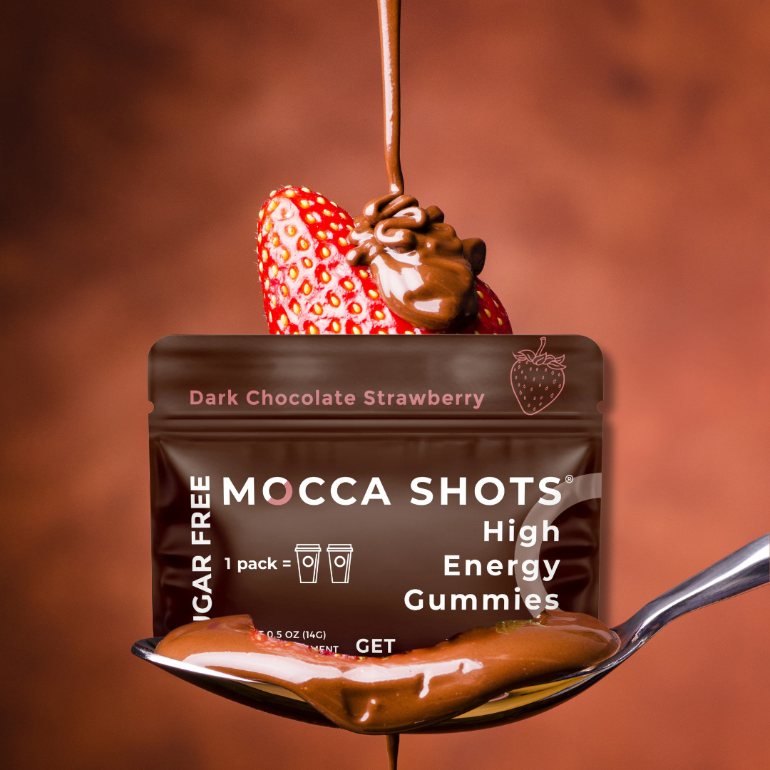 Sugar Free Strawberry Energy Gummies & Mocca Shots – 12 Packs