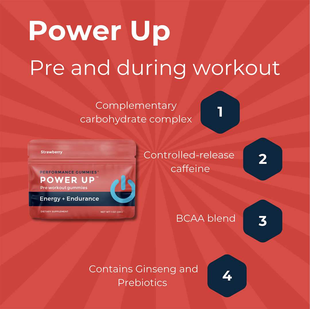 Pre Workout Gummies & Energy Supplements Power Up - 12 Pack