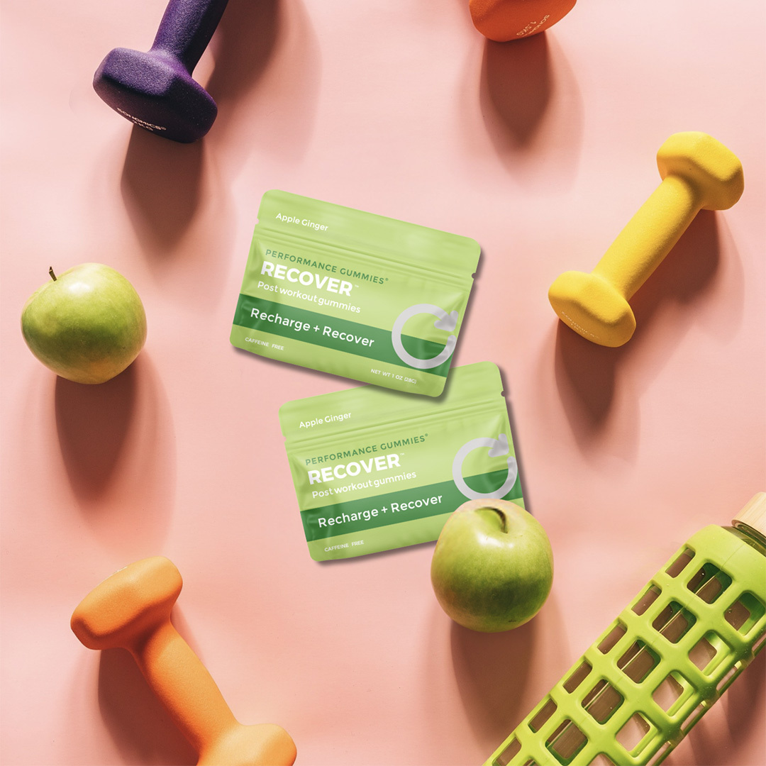 Recover Apple Ginger Post-Workout Supplement Gummies - 12 Pack