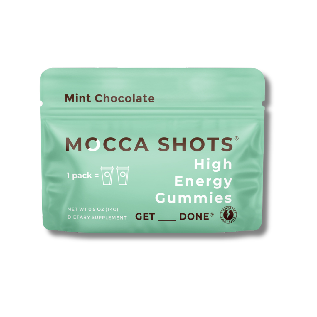Raspberry Chocolate Energy Gummies & Mocca Shots – 12 Packs