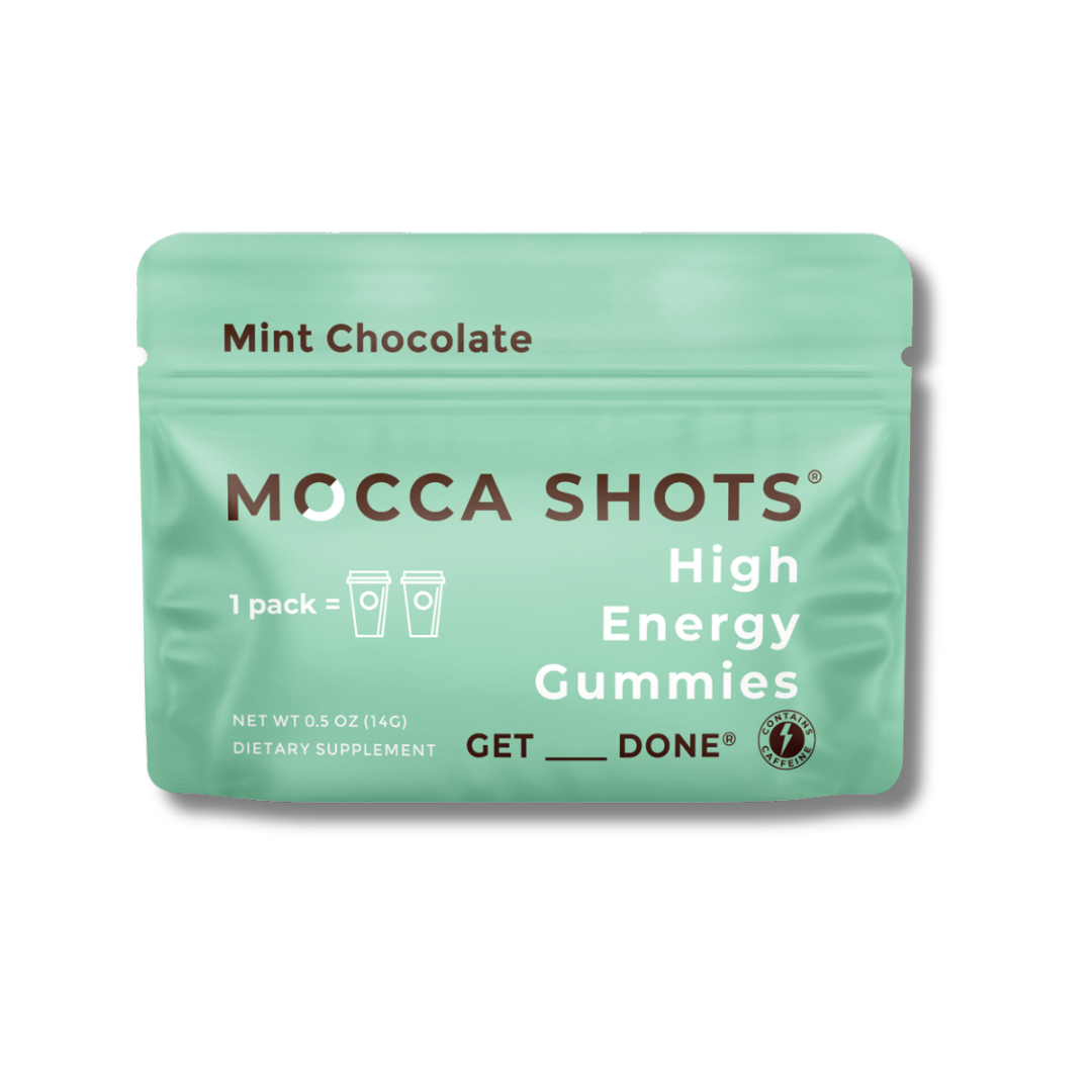Raspberry Chocolate Energy Gummies & Mocca Shots – 12 Packs
