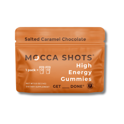 Raspberry Chocolate Energy Gummies & Mocca Shots – 12 Packs