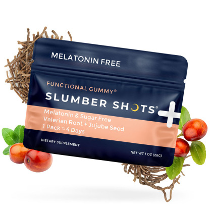 Slumber Shots® Melatonin-Free Sleep Aid Gummies – Sugar-Free, Bedtime Support