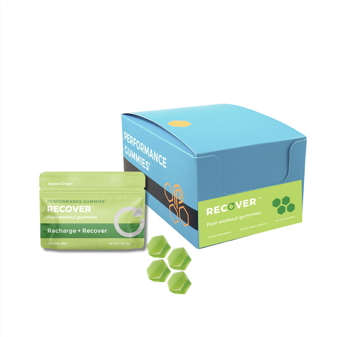 Recover Apple Ginger Post-Workout Supplement Gummies - 12 Pack