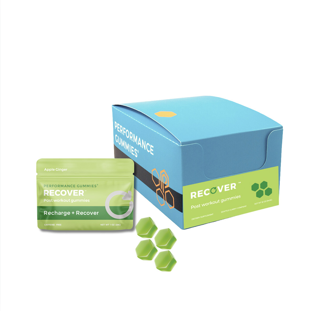 Recover Apple Ginger Post-Workout Supplement Gummies - 12 Pack