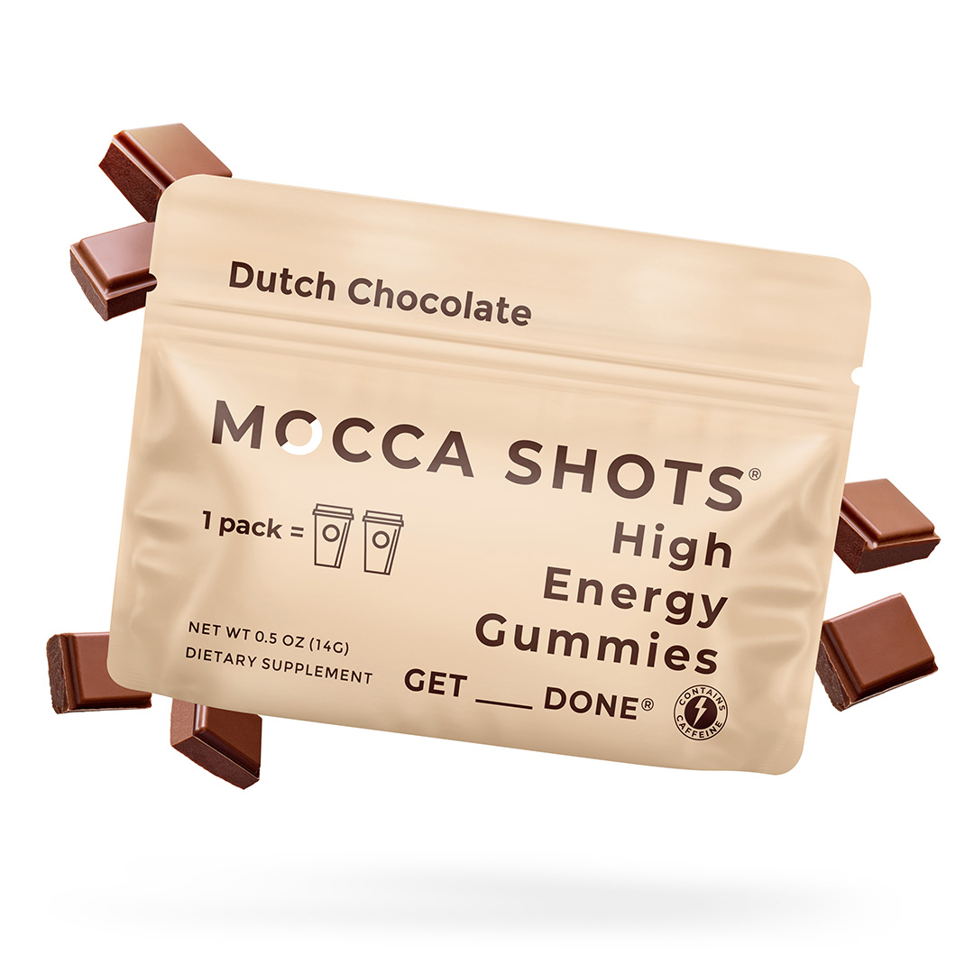 Raspberry Chocolate Energy Gummies & Mocca Shots – 12 Packs