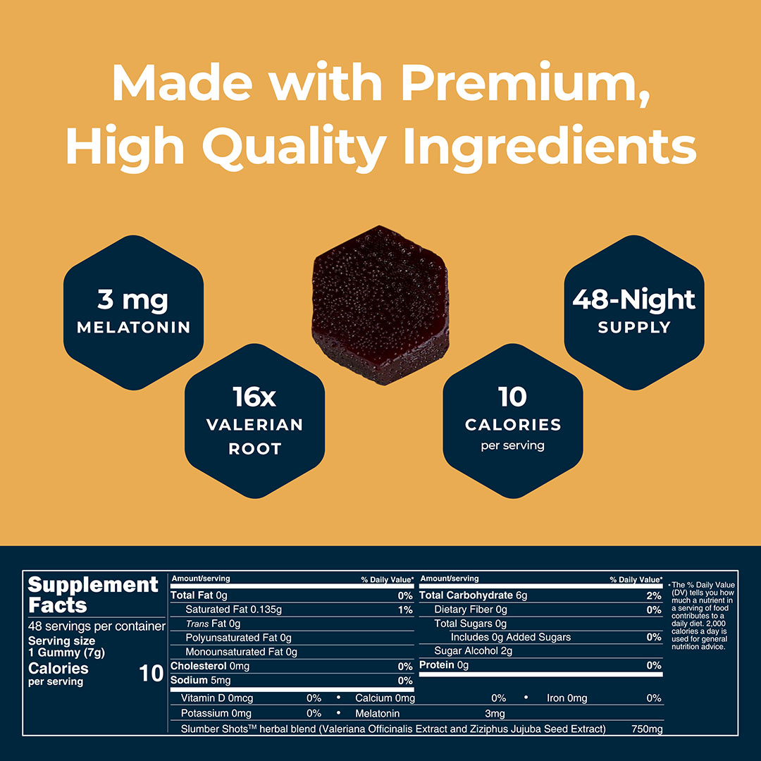 Slumber Shots® Sleep Gummies – Sugar-Free Bedtime Support