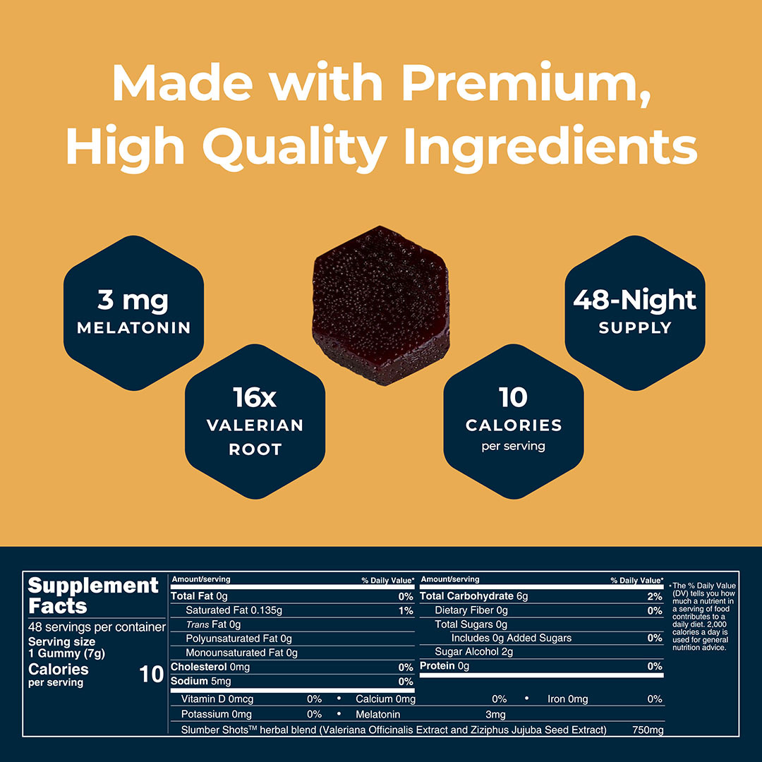 Slumber Shots® Sleep Gummies – Sugar-Free Bedtime Support