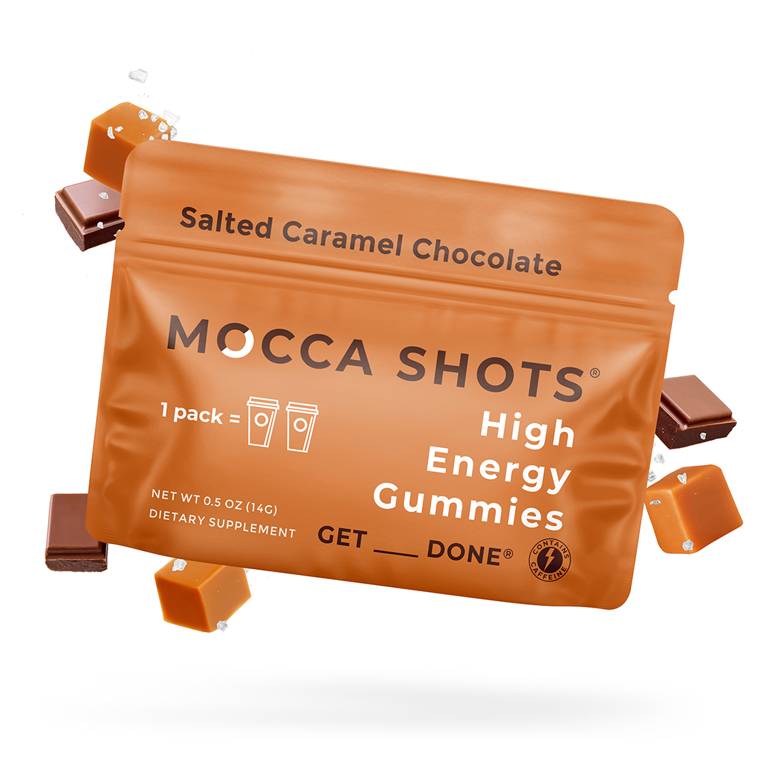 Raspberry Chocolate Energy Gummies & Mocca Shots – 12 Packs