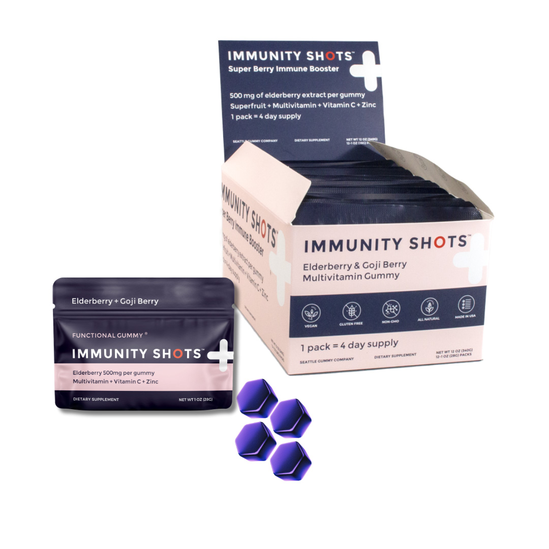 Immunity Shots Elderberry Gummies – 12-Pack-SEATTLE GUMMY COMPANY