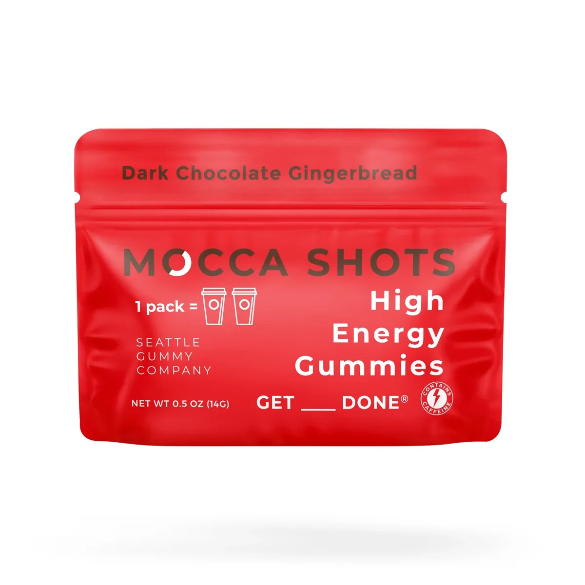 Mocca Shots Caffeine Gummies – Gingerbread - 12-Pack