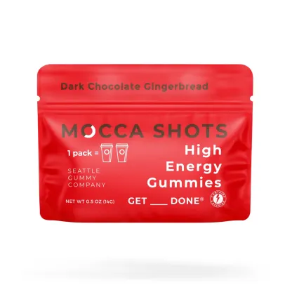 Mocca Shots Caffeine Gummies – Gingerbread - 12-Pack