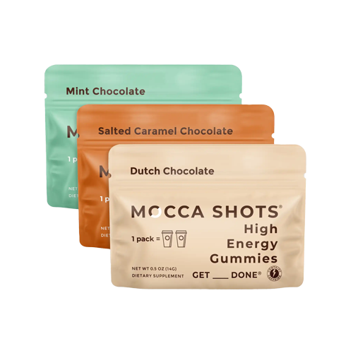 Sample Pack Mocca Shots Caffeine Gummies – 3-Pack