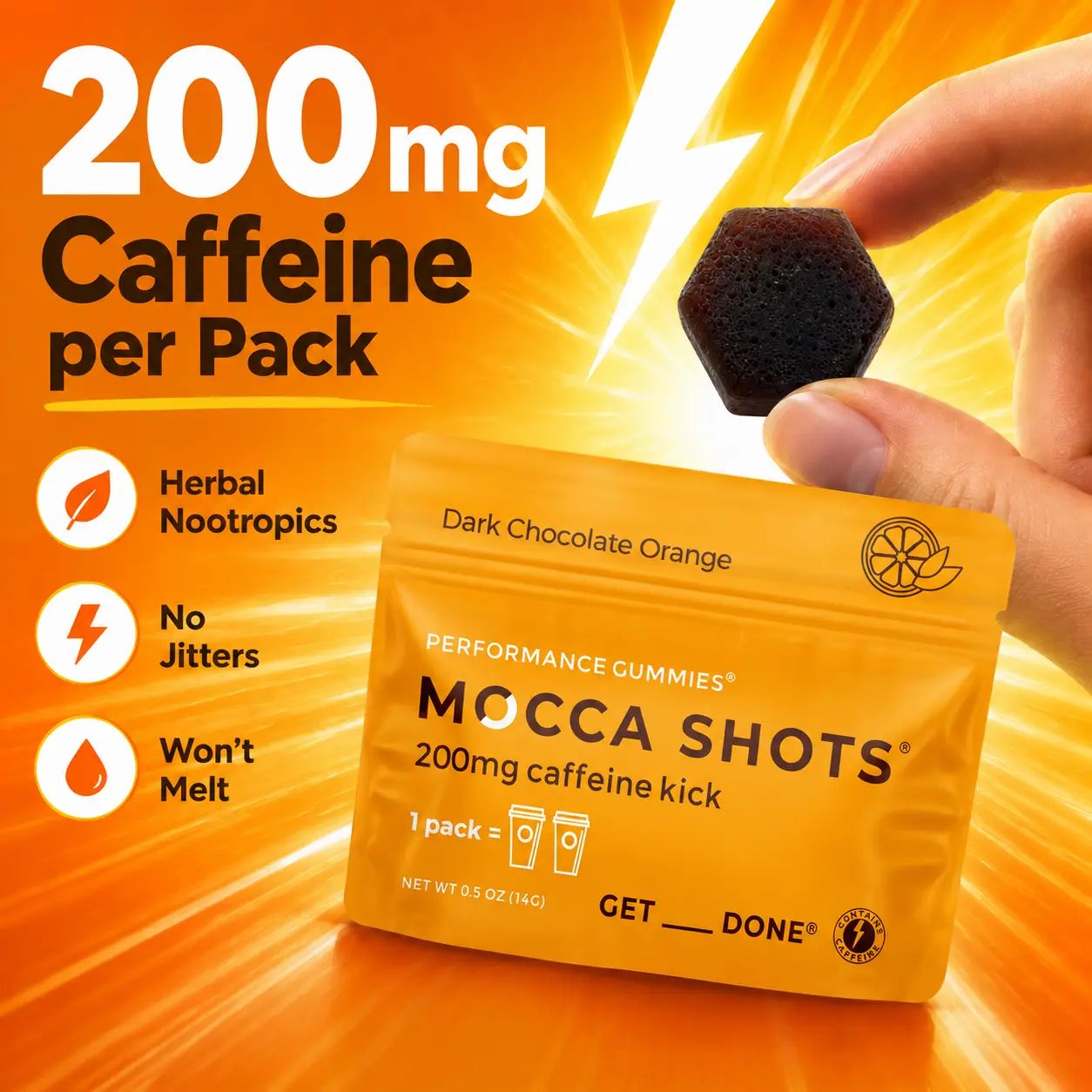 【ちょこ】エマーキット Mocca Shots Caffeine Gummies – 12-Pack-SEATTLE GUMMY COMPANY