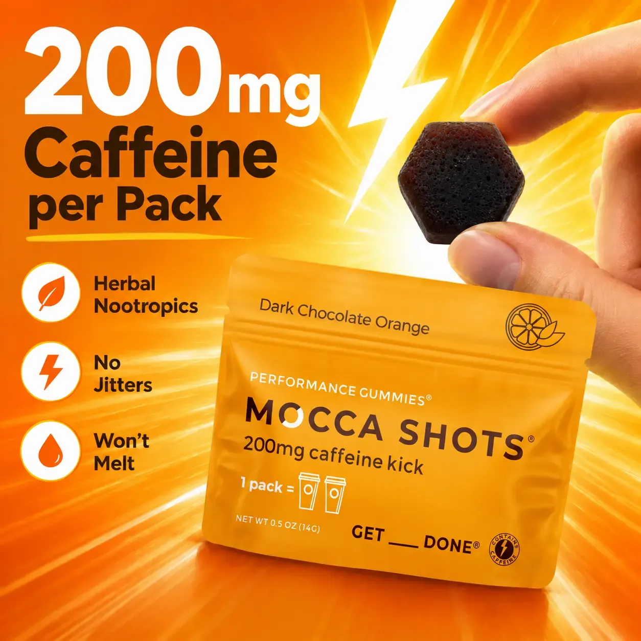 Mocca Shots Caffeine Gummies – 12-Pack