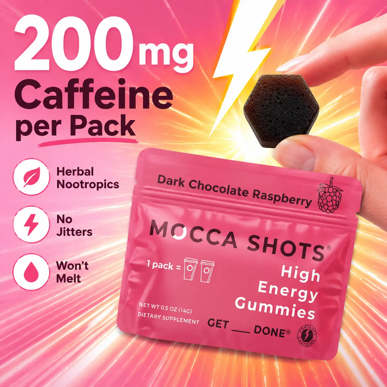 Mocca Shots Caffeine Gummies – 12-Pack