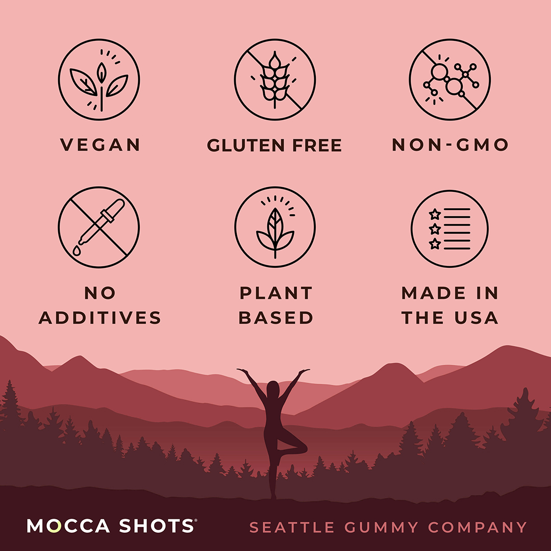 Sugar Free Strawberry Energy Gummies & Mocca Shots – 12 Packs