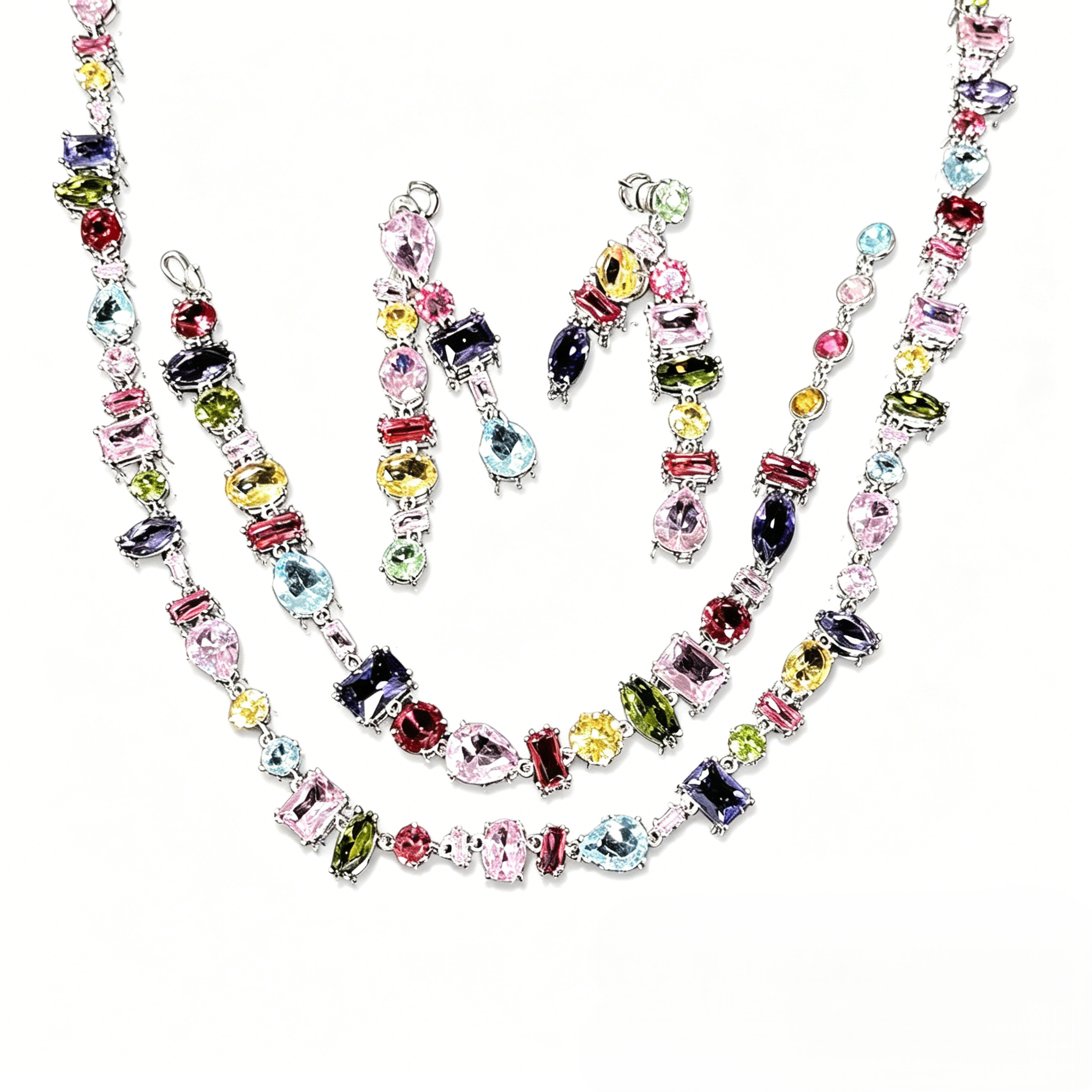 Garden Rainbow Gem -【Bracelet/Ring/Earrings/Necklace/Set】