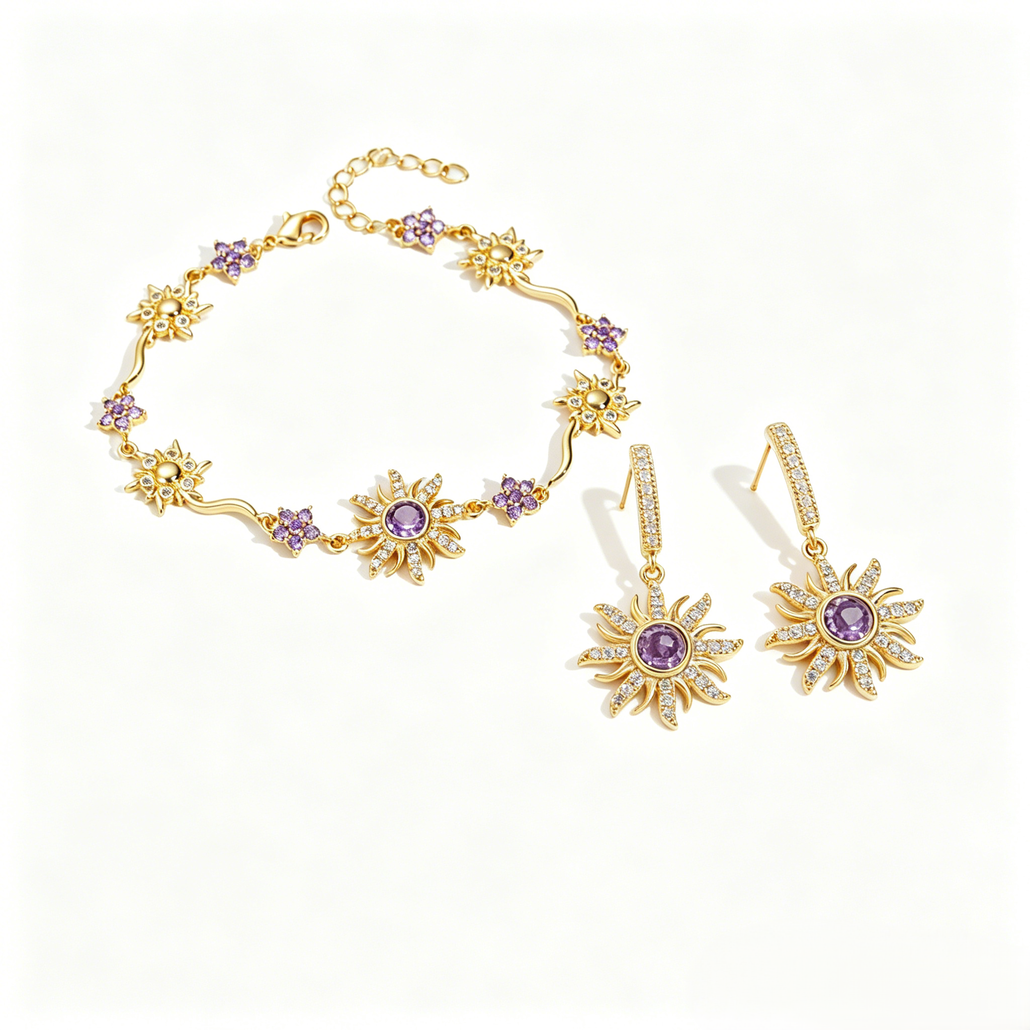 Sun Flower -【Bracelet/Earrings/Necklace/Set】