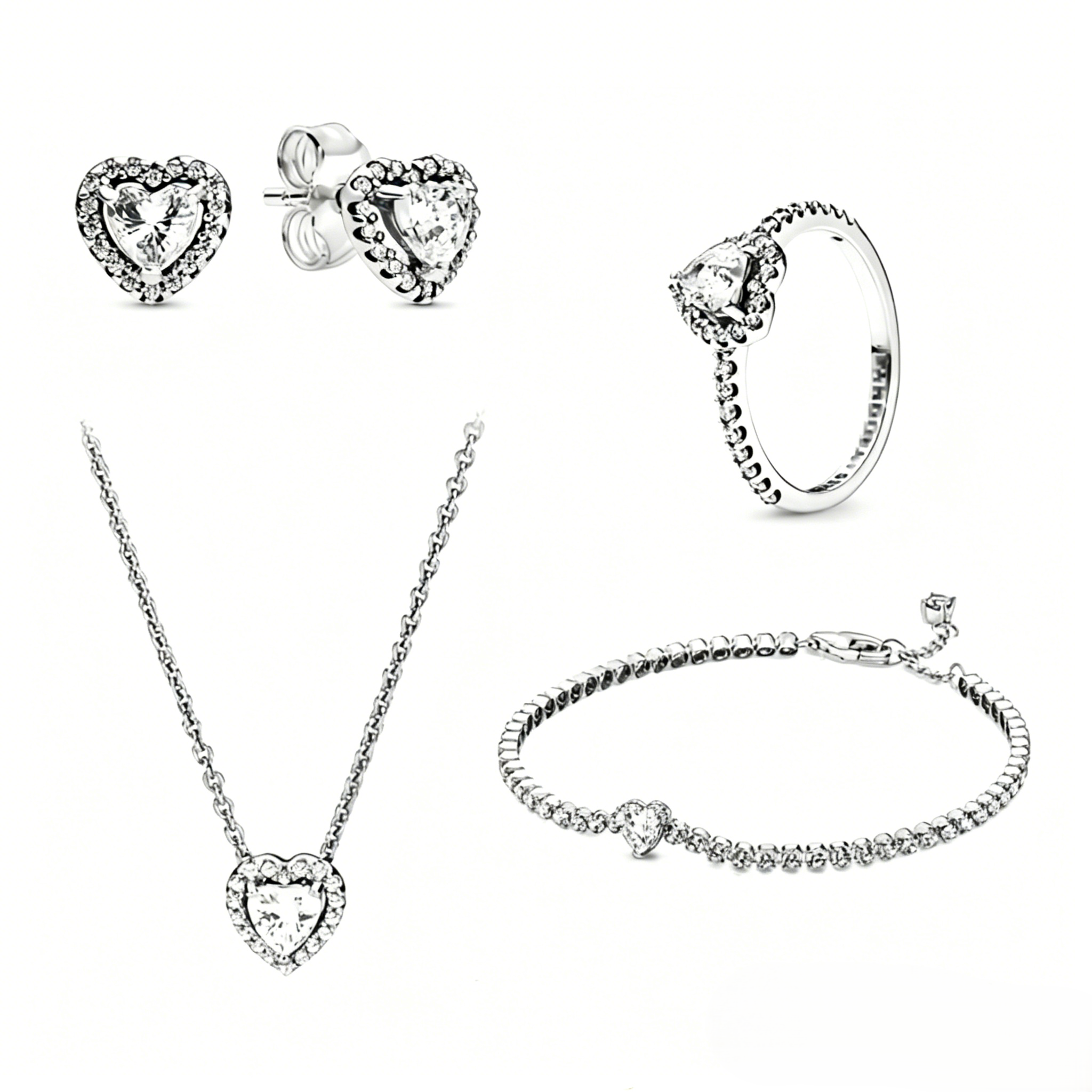 White Heart -【Ring/Earrings/Necklace/Set】